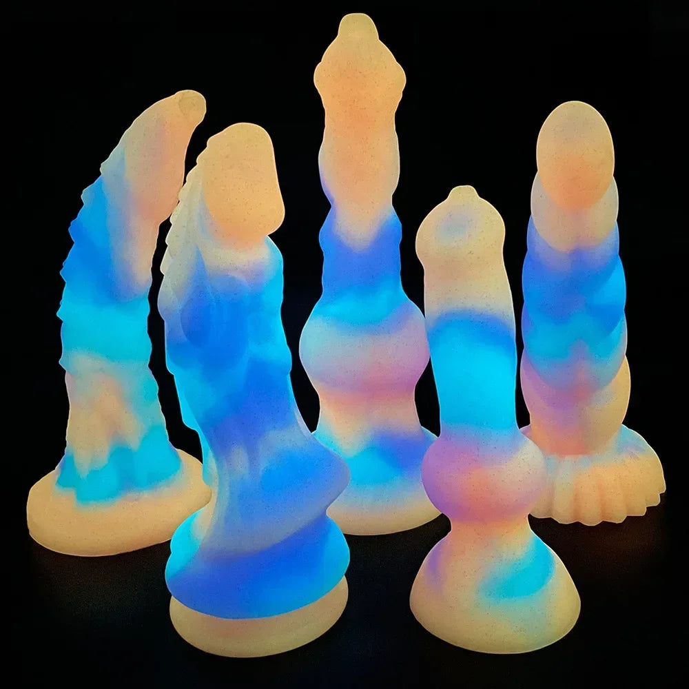 Alien Silicone Dildo – Fantasy Toy with Glow-in-the-Dark Feature