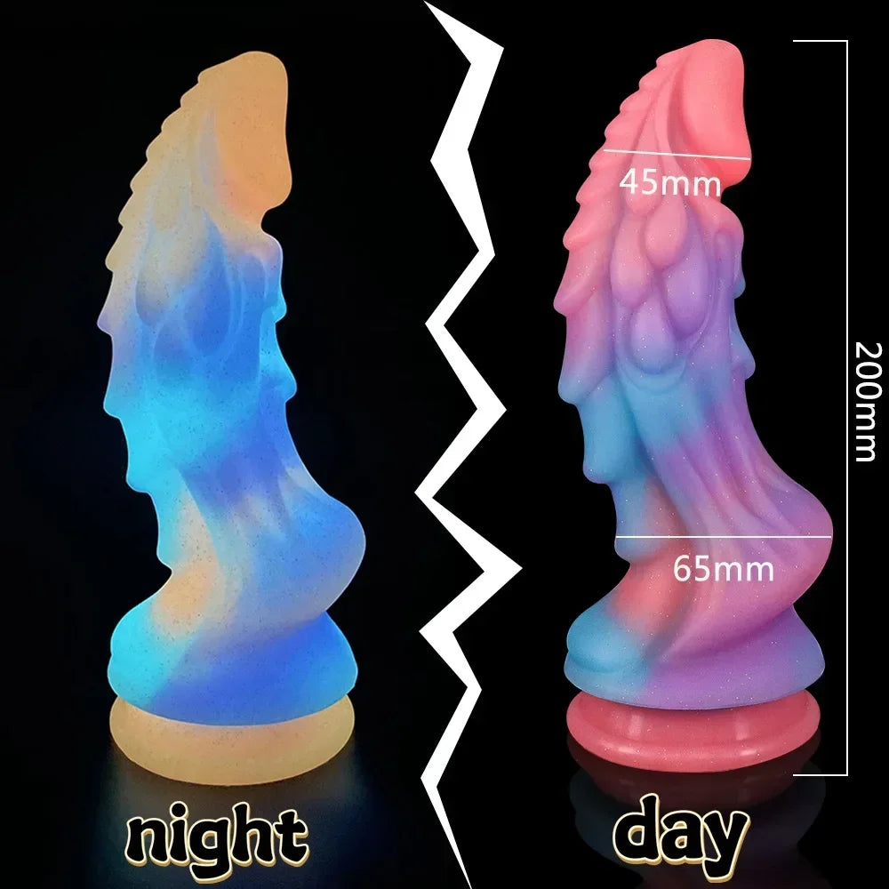 Alien Silicone Dildo – Fantasy Toy with Glow-in-the-Dark Feature