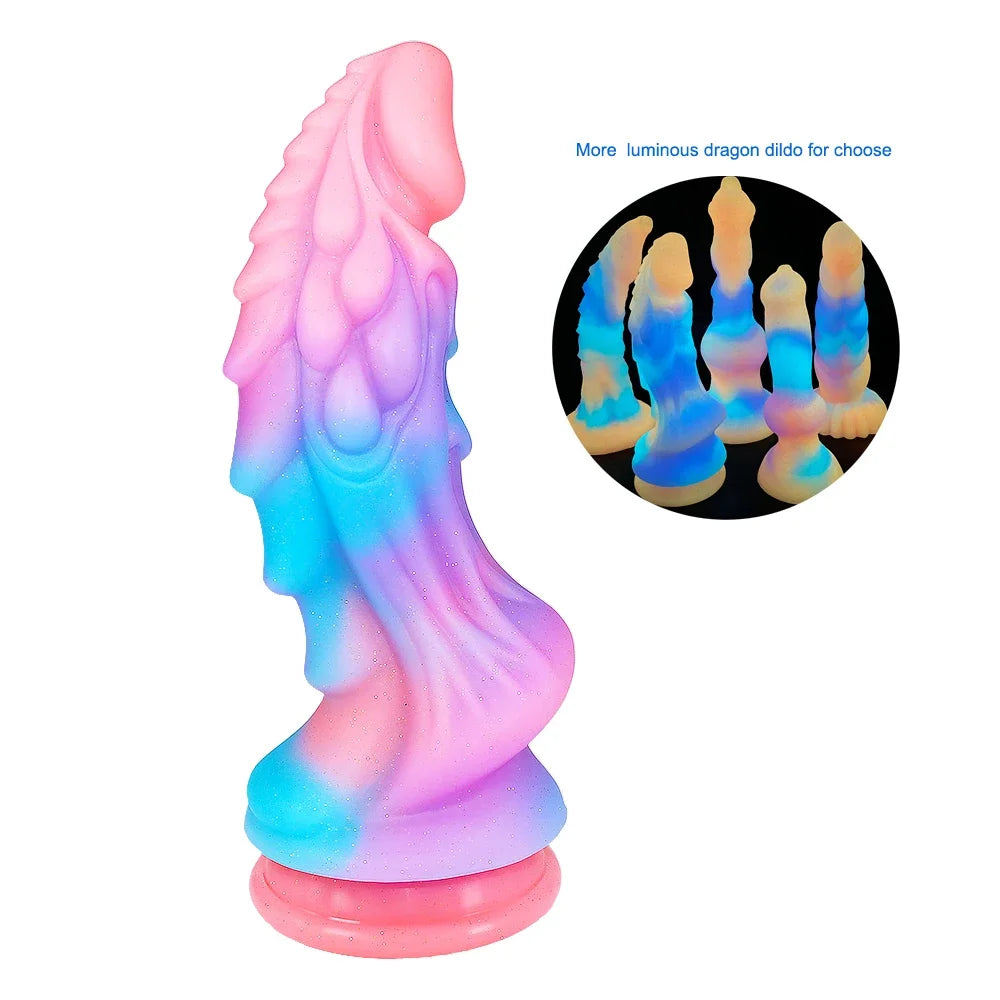 Alien Silicone Dildo – Fantasy Toy with Glow-in-the-Dark Feature