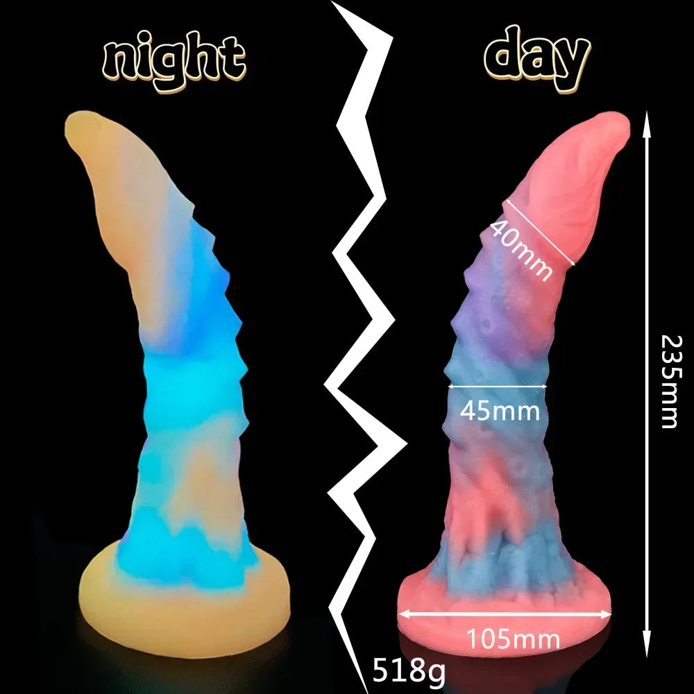 Alien Silicone Dildo – Fantasy Toy with Glow-in-the-Dark Feature