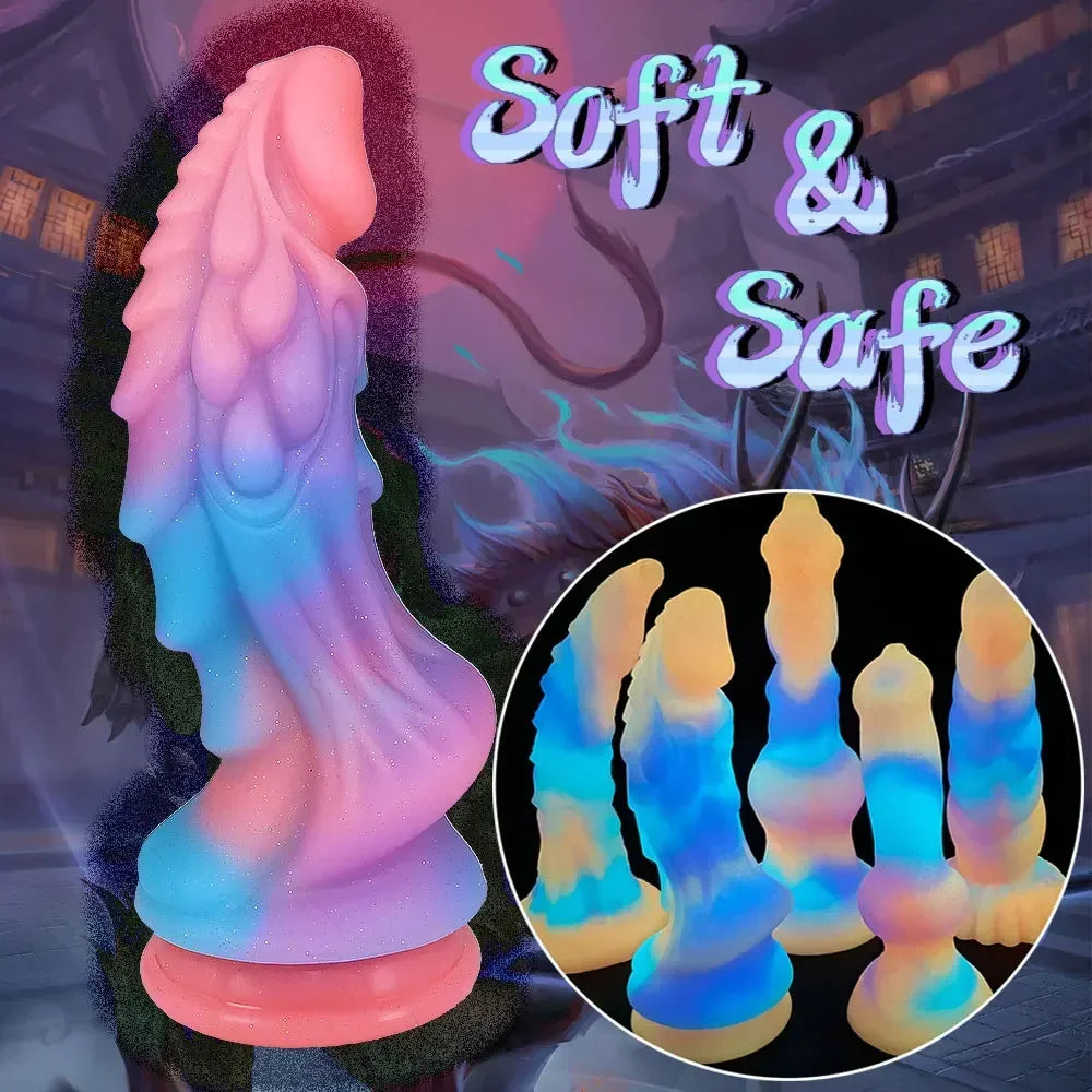 Alien Silicone Dildo – Fantasy Toy with Glow-in-the-Dark Feature